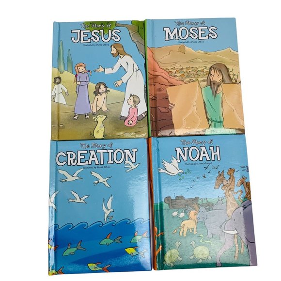 Childrens Religious Bible Story Book Lot of 4 Color Illustrated Flowerpot Press - Picture 1 of 8